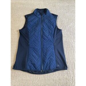 Active Essentials By Tchibo Blue Vest Jacket Light Weight Zipper. Size Med. EUC